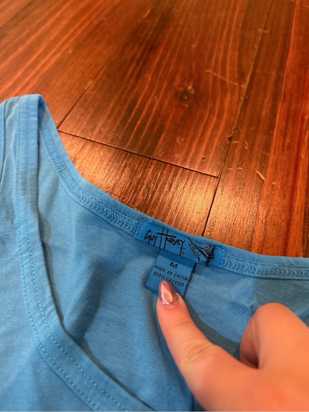 Blue Guy Harvey billfish graphic tank - Picture 2 of 3